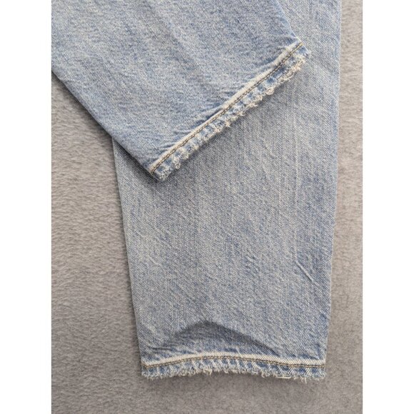 American Eagle Jeans Womens Size 4 Blue Mom Tapered Distressed Whiskers - Picture 15 of 16